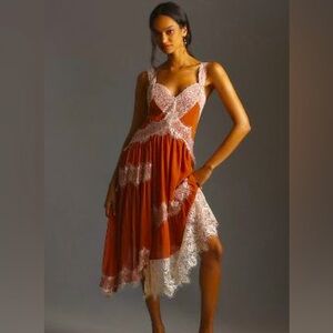 Anthropologie Sleeveless Boho Asymmetrical Gown NWT